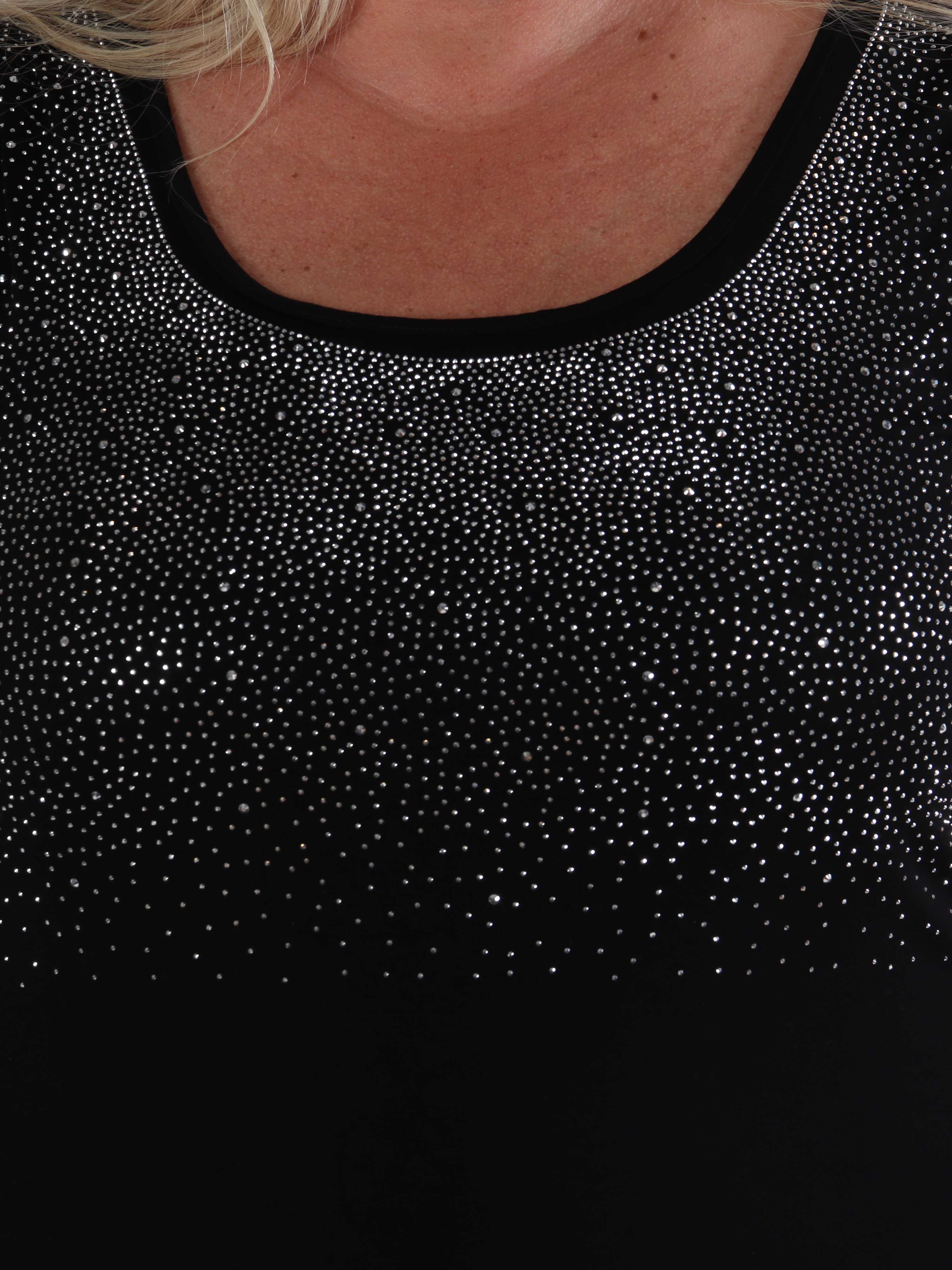 Eden - Lång mjuk klänning i viskos med strass